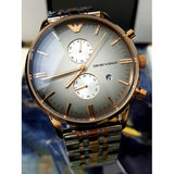 Emporio Armani Gianni Chronograph Grey Dial Two Tone Steel Strap Watch For Men - AR1721 Buy Now By Emporio Armani