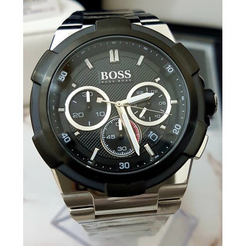 Hugo Boss Supernova Chronograph Black Dial Silver Steel Strap Watch for Men - 1513359 Buy Now By Hugo Boss