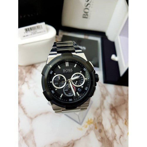 Hugo Boss Supernova Black Dial Two Tone Steel Strap Watch for Men - 1513368 Buy Now By Hugo Boss