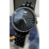 Emporio Armani Crystal Ceramica Black Dial Black Steel Strap Watch For Women - AR1478 Buy Now By Emporio Armani
