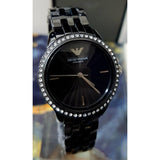 Emporio Armani Ceramica Crystals Black Dial Black Ceramic Strap Watch For Women - AR1478 Buy Now By Emporio Armani