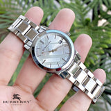 Burberry The City Silver Dial Silver Steel Strap Watch for Women - BU9143 Buy Now By Burberry