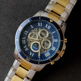 Fossil Grant Sport Automatic Skeleton Blue Dial Two Tone Steel Strap Watch for Men - ME3141 Buy Now By Fossil