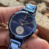 Michael Kors Portia Blue Dial Blue Stainless Steel Strap Watch for Women - MK3680 Buy Now By Michael Kors