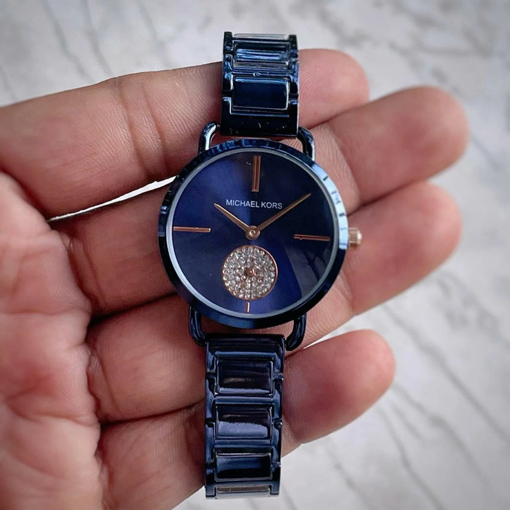 Michael Kors Portia Blue Dial Blue Stainless Steel Strap Watch for Women - MK3680 Buy Now By Michael Kors