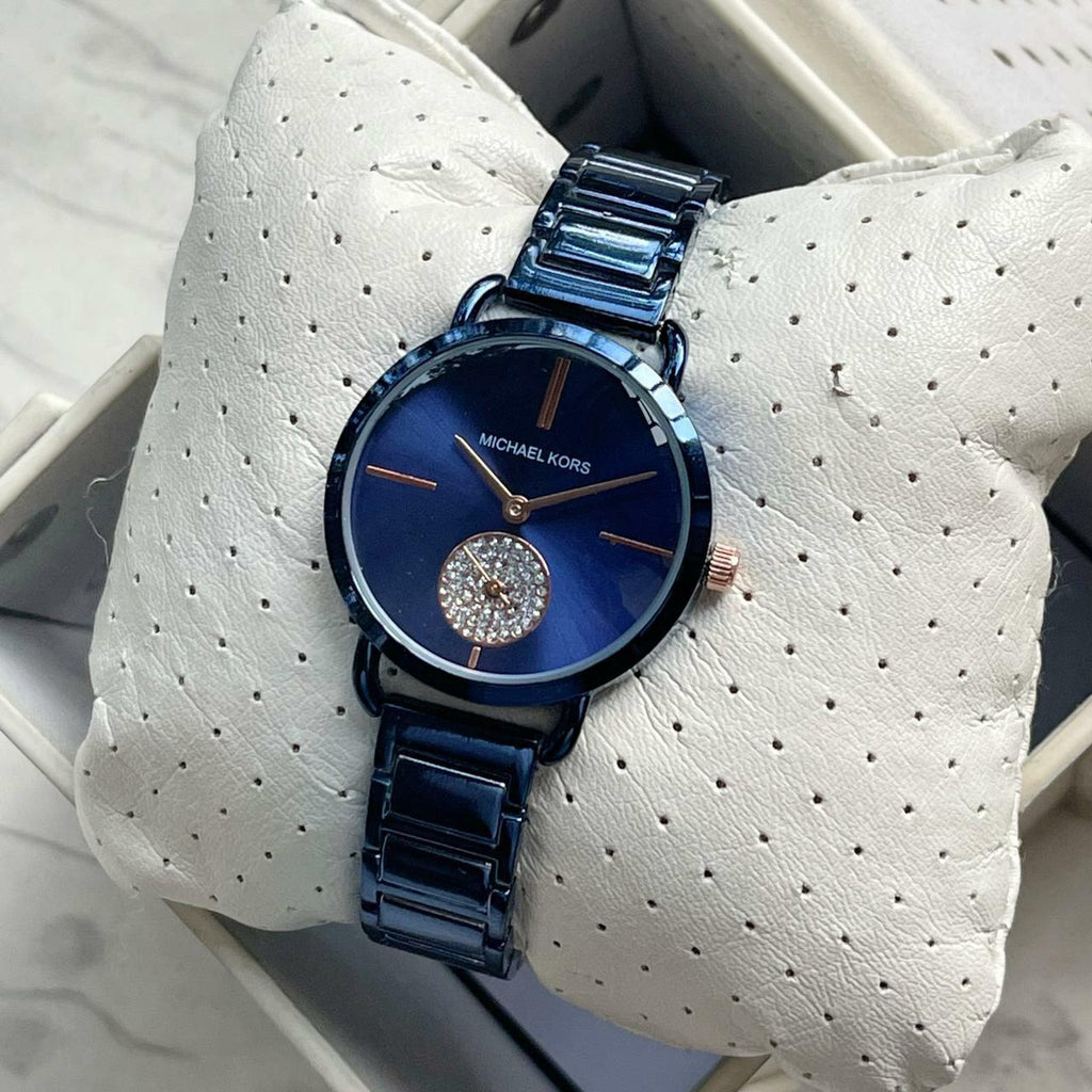 Michael Kors Portia Blue Dial Blue Stainless Steel Strap Watch for Women - MK3680 Buy Now By Michael Kors