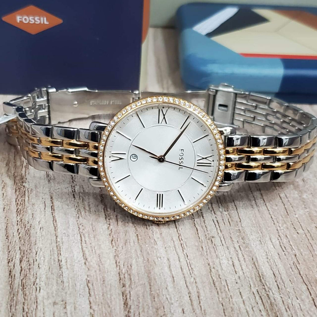 Fossil Jacqueline White Dial Two Tone Steel Strap Watch for Women - ES3634 Buy Now By Fossil