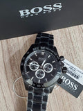 Hugo Boss Ikon Chronograph Black Dial Black Steel Strap Watch for Men - 1512961 Buy Now By Hugo Boss