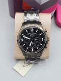 Fossil Forrester Chronograph Black Dial Grey Steel Strap Watch for Men - FS5606 Buy Now By Fossil