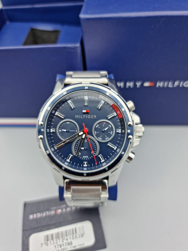 Tommy Hilfiger Mason Quartz Blue Dial Silver Steel Strap Watch for Men - 1791788 Buy Now By Tommy Hilfiger