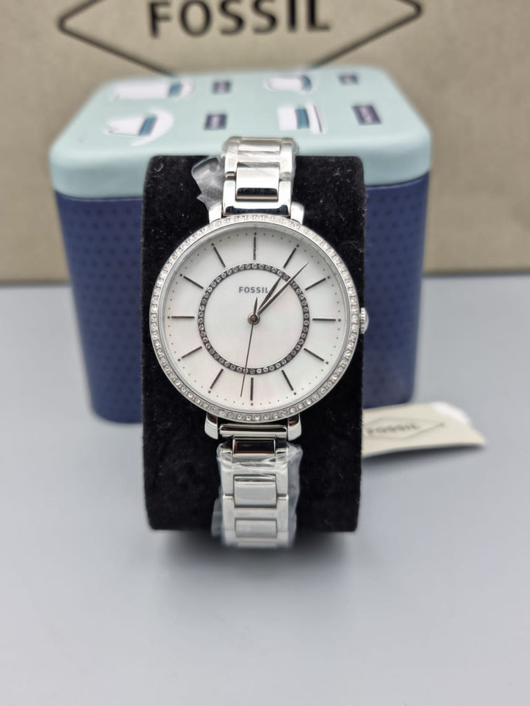 Fossil Jacqueline White Dial Silver Steel Strap Watch for Women - ES3631 Buy Now By Fossil