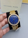Michael Kors Darci Blue Dial Gold Steel Strap Watch for Women - MK3406 Buy Now By Michael Kors