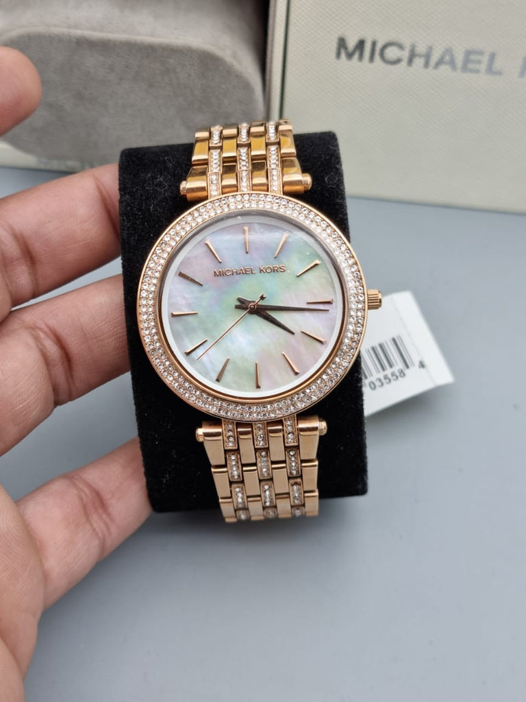 Michael Kors Darci Mother of Pearl Dial Rose Gold Steel Strap Watch for Women - MK3220 Buy Now By Michael Kors