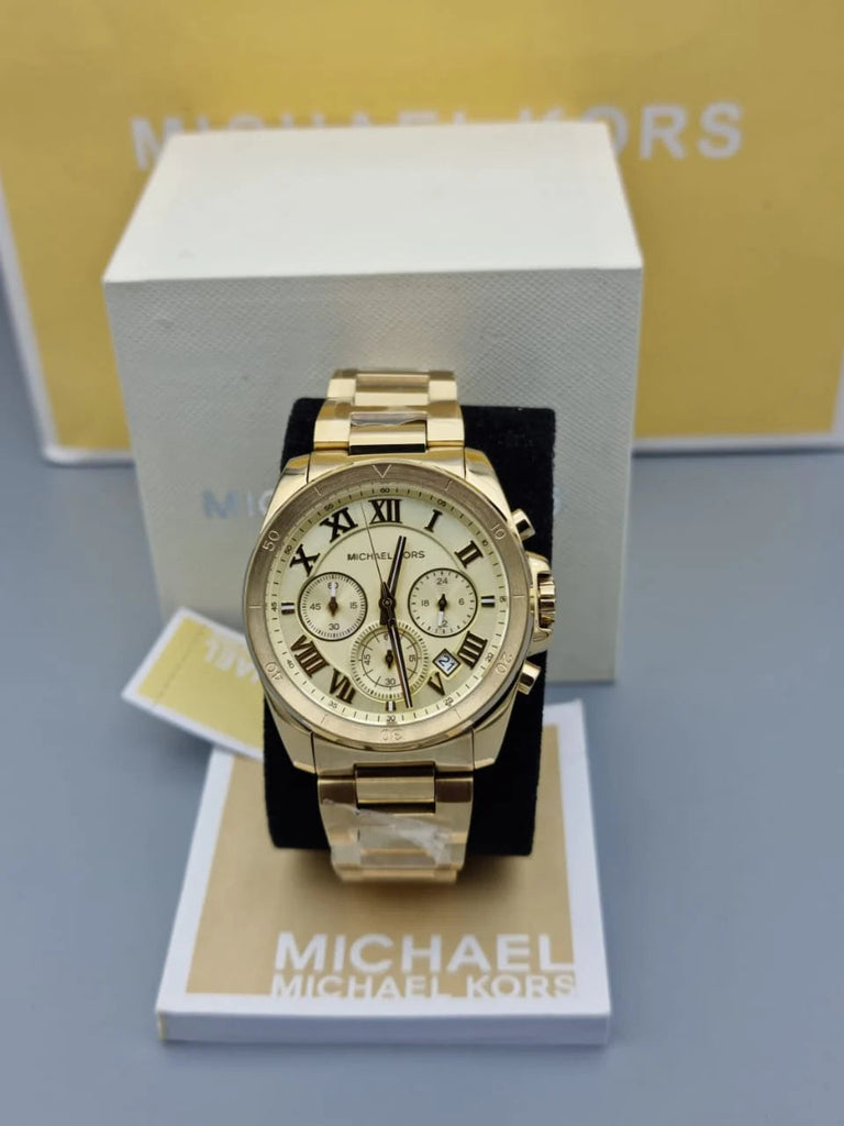 Michael Kors Brecken Chronograph Gold Dial Gold Steel Strap Watch For Women - MK6366 Buy Now By Michael Kors