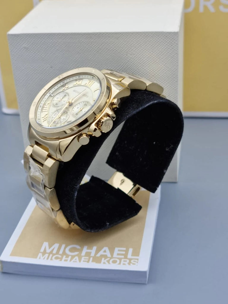 Michael Kors Brecken Chronograph Gold Dial Gold Steel Strap Watch For Women - MK6366 Buy Now By Michael Kors