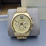 Michael Kors Lexington Gold Dial Gold Steel Strap Watch for Men - MK8281 Buy Now By Michael Kors