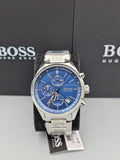 Hugo Boss Grand Prix Blue Dial Silver Steel Strap Watch for Men - 1513478 Buy Now By Hugo Boss