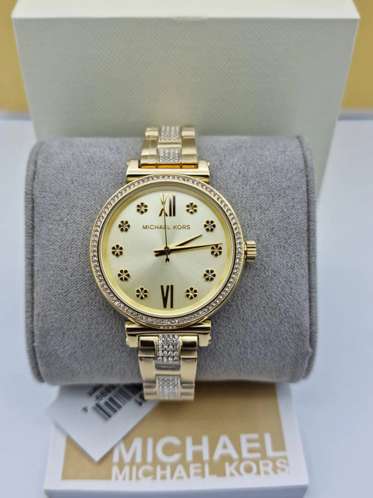 Michael Kors Sofie Quartz Gold Dial Gold Steel Strap Watch For Women - MK3881 Buy Now By Michael Kors