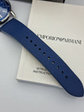 Emporio Armani Aviator Quartz Blue Dial Blue Leather Strap Watch For Men - AR11335 Buy Now By Emporio Armani