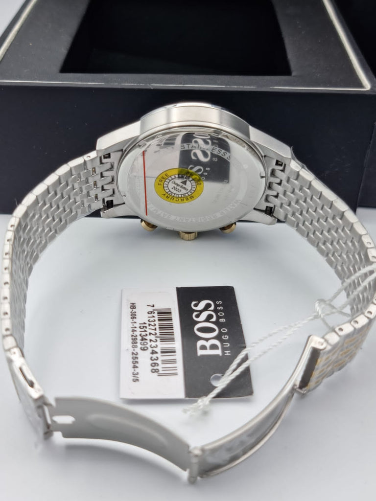 Hugo Boss Navigator White Dial Two Tone Steel Strap Watch for Men - 1513499 Buy Now By Hugo Boss