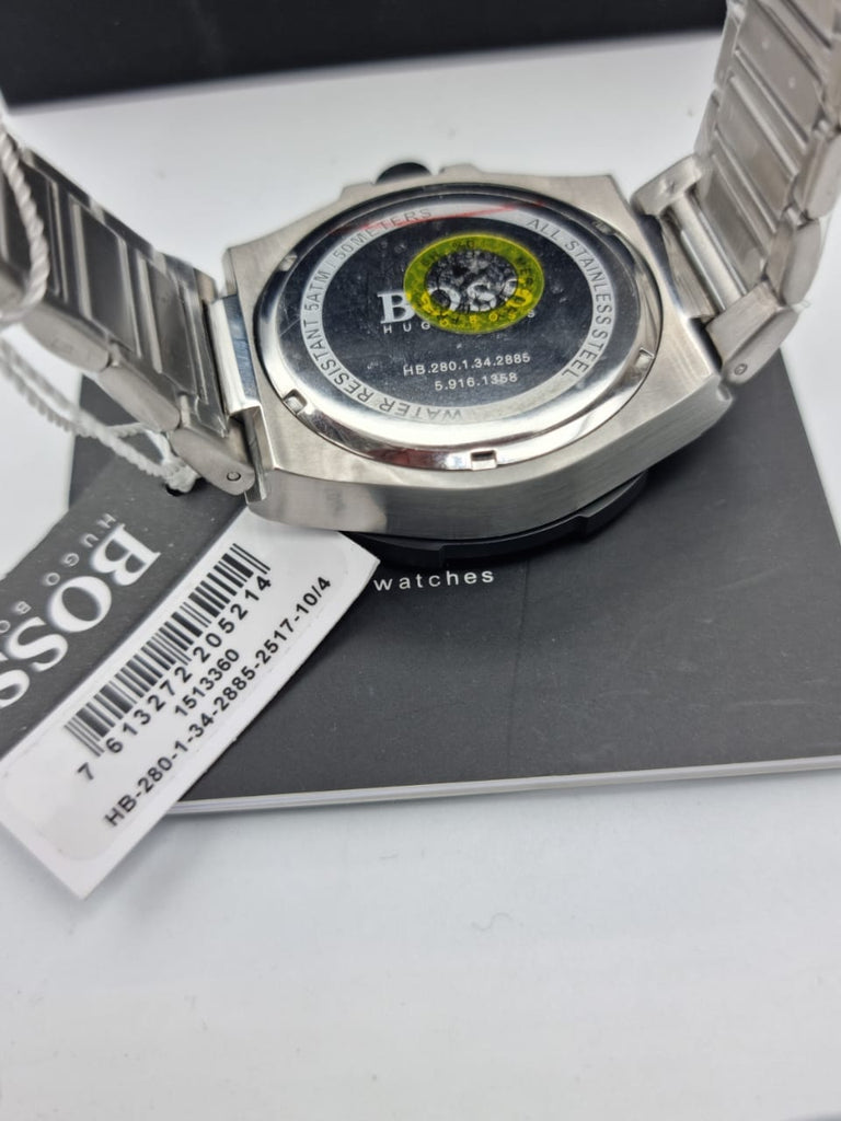 Hugo Boss Supernova Chronograph Blue Dial Silver Steel Strap Watch for Men - 1513360 Buy Now By Hugo Boss