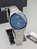 Hugo Boss Peak Chronograph Blue Dial Silver Steel Strap Watch for Men - 1513763 Buy Now By Hugo Boss