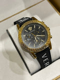 Versace Sports Tech Chronograph Black Dial Black Rubber Strap Watch for Men - VELT00119 Buy Now By Versace