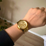 Michael Kors Wren Chronograph Gold Dial Gold Steel Strap Watch For Men - MK8928 Buy Now By Michael Kors