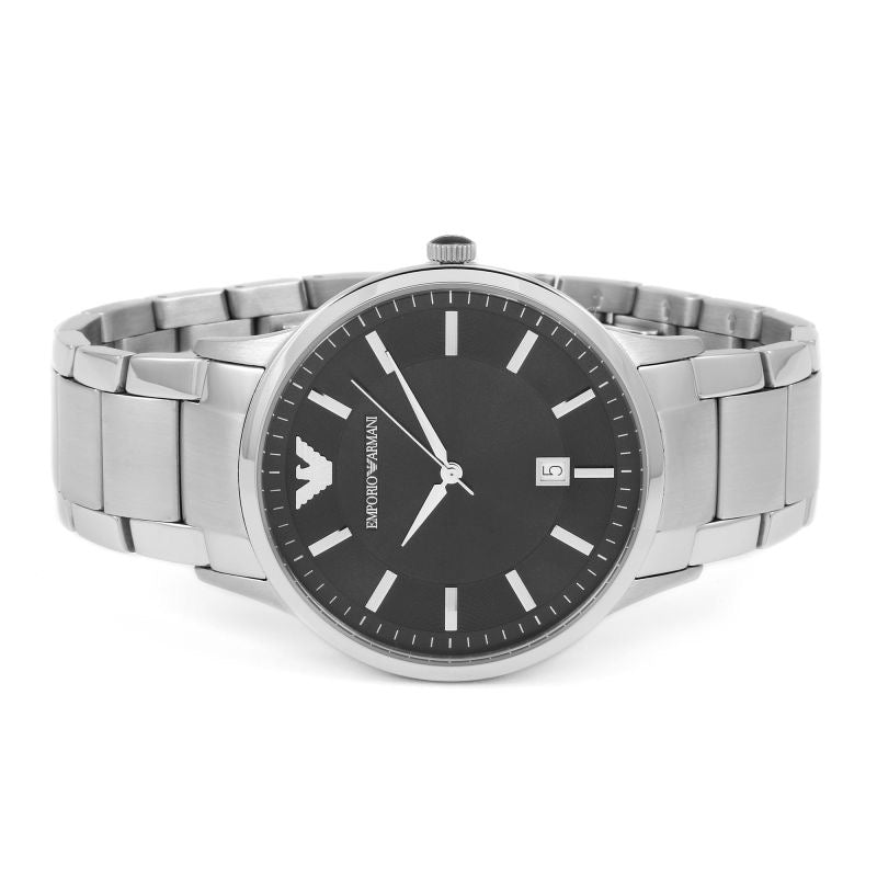 Emporio Armani Sportivo Black Dial Silver Stainless Steel Watch For Men - AR2457 Buy Now By Emporio Armani