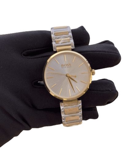 Hugo Boss Allusion Quartz Silver Dial Two Tone Steel Strap Watch For Women - 1502417 Buy Now By Hugo Boss