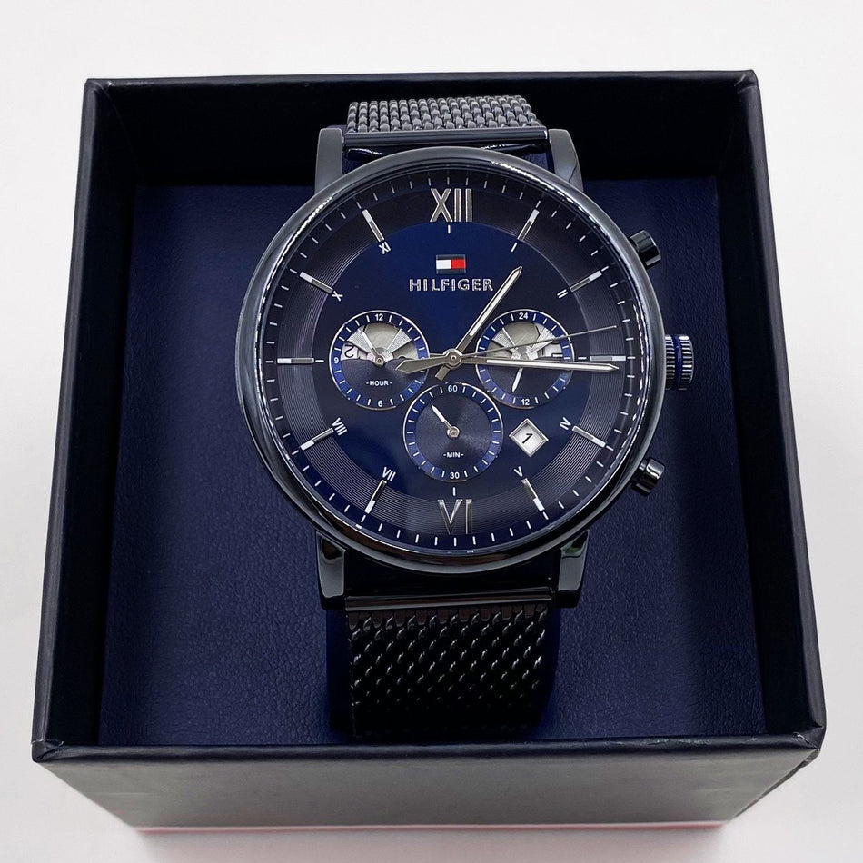 Tommy Hilfiger Evan Blue Dial Blue Mesh Bracelet Watch for Men - 1710397 Buy Now By Tommy Hilfiger