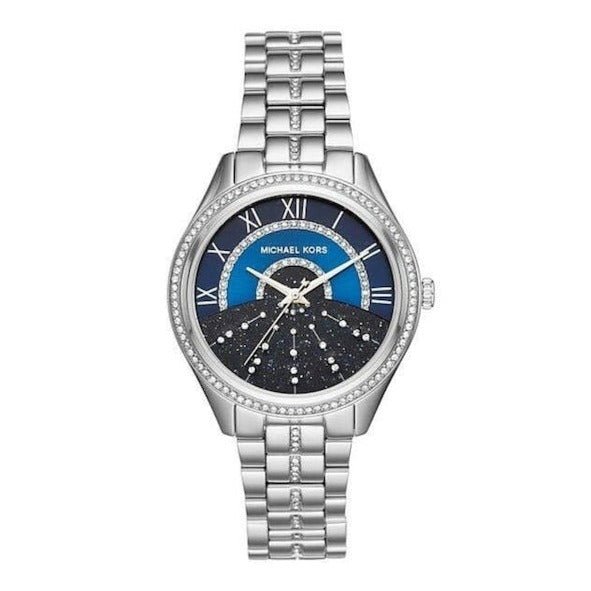Michael Kors Lauryn Blue Dial Silver Steel Strap Watch for Women - MK3720 Buy Now By Michael Kors