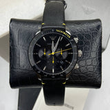 Emporio Armani Mario Chronograph Black Dial Black Leather Strap Watch For Men - AR11325 Buy Now By Emporio Armani