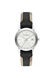 Burberry The City White Dial Black Haymarket Leather Strap Watch for Women - BU9150 Buy Now By Burberry