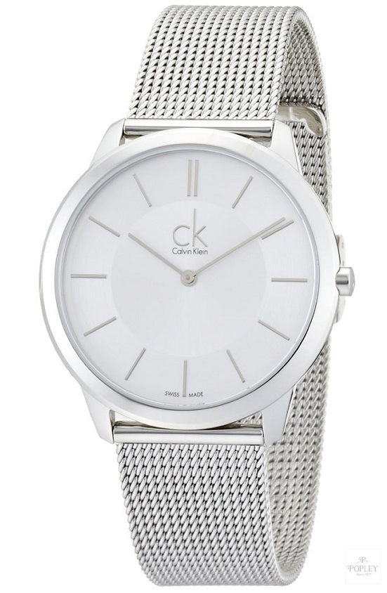 Calvin Klein Minimal Silver Dial Silver Mesh Bracelet Watch for Men - K3M21126 Buy Now By Calvin Klein