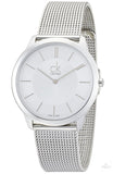 Calvin Klein Minimal Silver Dial Silver Mesh Bracelet Watch for Men - K3M21126 Buy Now By Calvin Klein
