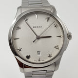 Gucci G Timeless Silver Dial Silver Steel Strap Watch For Women - YA1264028 Buy Now By Gucci