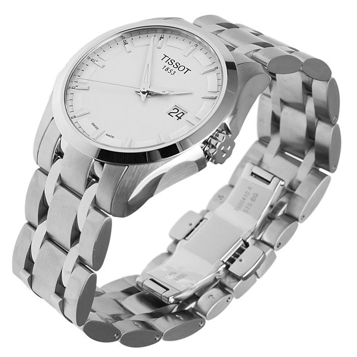 Tissot T Trend Couturier Chronograph White Dial Silver Steel Strap Watch For Men - T035.410.11.031.00 Buy Now By Tissot