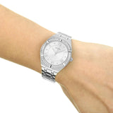 Guess Cosmo Diamonds Silver Dial Silver Steel Strap Watch For Women - GW0033L1 Buy Now By Guess