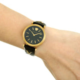 Versace V-Twist Black Dial Black Leather Strap Watch for Women - VELS00619 Buy Now By Versace