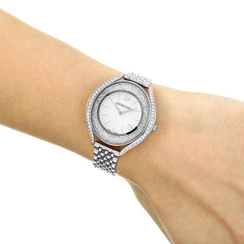 Swarovski Crystalline Aura Silver Dial Silver Steel Strap Watch for Women - 5519462 Buy Now By Swarovski