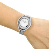 Swarovski Crystalline Aura Silver Dial Silver Steel Strap Watch for Women - 5519462 Buy Now By Swarovski