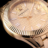 Versace Greca Time Quartz Gold Dial Gold Steel Strap Watch For Men - VE3K00522 Buy Now By Versace