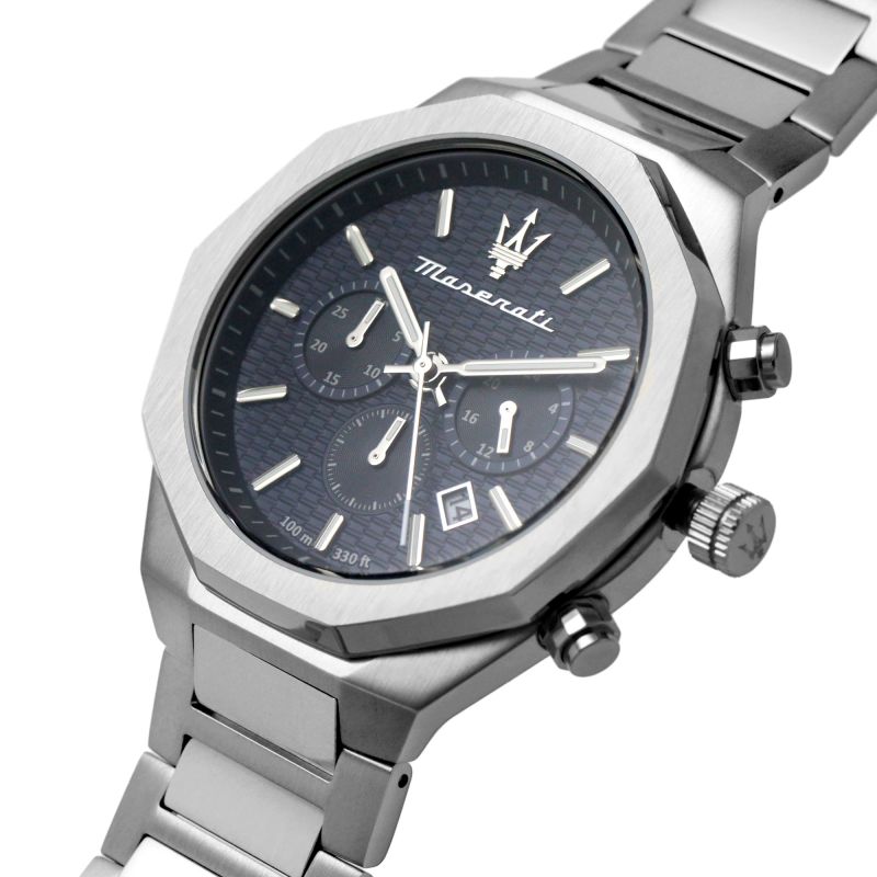 Maserati Stile Blue Dial Silver Steel Strap Watch For Men - R8873642006 Buy Now By Maserati