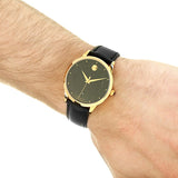 Movado 1881 Automatic Black Dial Black Leather Strap Watch For Men - 606875 Buy Now By Movado