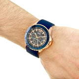 Guess Maverick Blue Dial Blue Rubber Strap Watch for Men - W0485G1 Buy Now By Guess