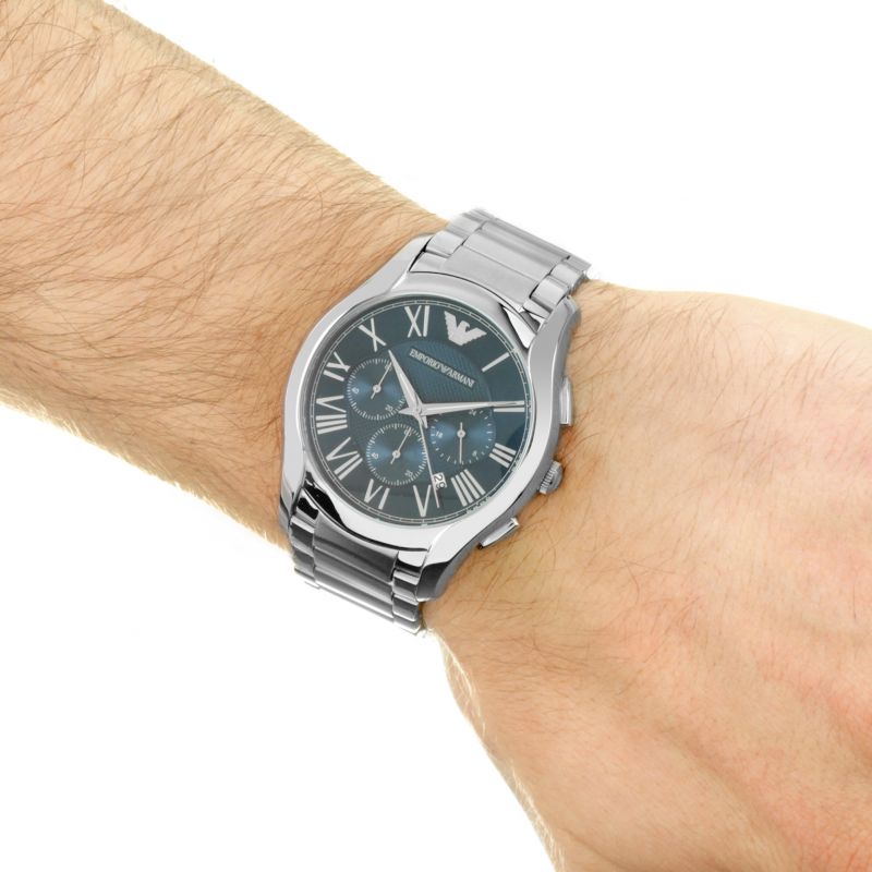 Emporio Armani Chronograph Quartz Blue Dial Silver Steel Strap Watch For Men - AR11082 Buy Now By Emporio Armani