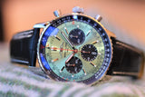 Breitling Navitimer B01 Chronograph 43 Green Dial Black Leather Strap Watch for Men - AB0138241L1P1 Buy Now By Breitling