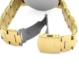 Guess Hendrix Multifunction Black Dial Gold Steel Strap Watch for Men - W1309G2 Buy Now By Guess