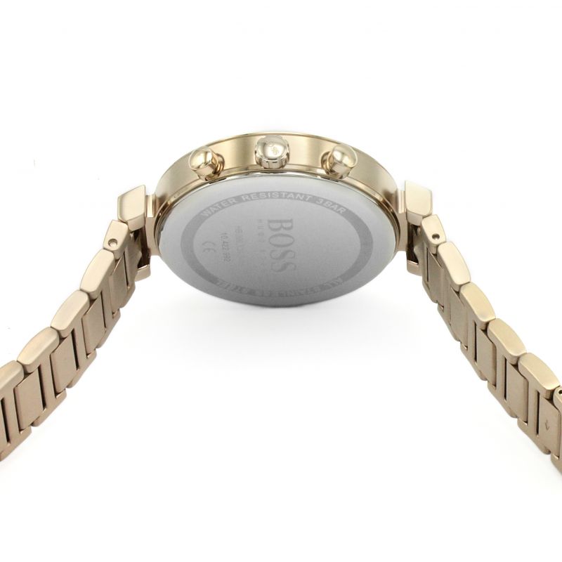 Hugo Boss Flawless Quartz White Dial Gold Steel Strap Watch for Women -1502531 Buy Now By Hugo Boss